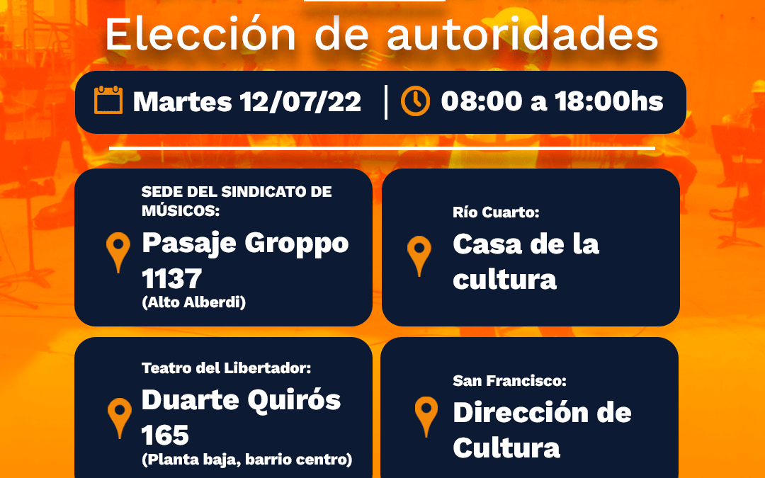 Convocatoria elección de autoridades