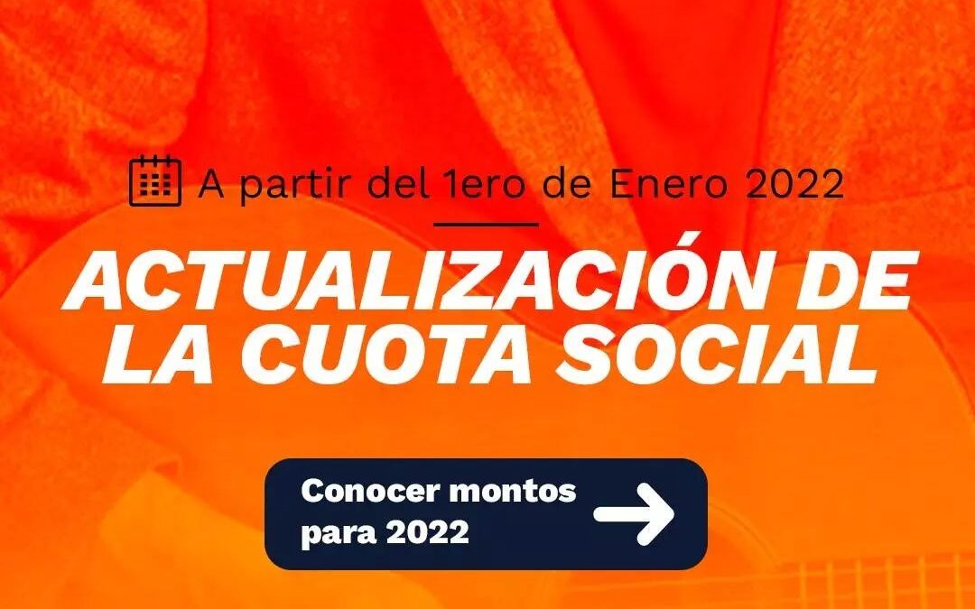 ACTUALIZACIÓN DE LA CUOTA SOCIAL (para personas afiliadas)