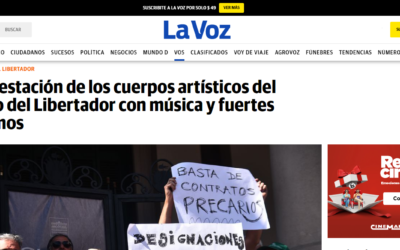 Manifestación de los cuerpos artísticos del Teatro del Libertador con música y fuertes reclamos – La Voz