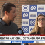 Encuentro nacional de tango “Ada Falcón” nota en Crónica Central (Canal 10 Córdoba)